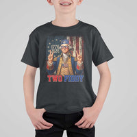 Two Fiddy George Washington Peace Signs T Shirt For Kid Funny Semiquincentennial Hip Hop Style President