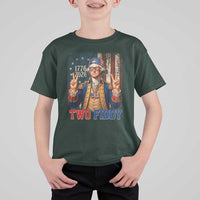 Two Fiddy George Washington Peace Signs T Shirt For Kid Funny Semiquincentennial Hip Hop Style President