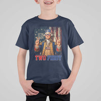 Two Fiddy George Washington Peace Signs T Shirt For Kid Funny Semiquincentennial Hip Hop Style President