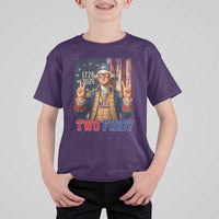 Two Fiddy George Washington Peace Signs T Shirt For Kid Funny Semiquincentennial Hip Hop Style President