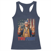 Two Fiddy George Washington Peace Signs Racerback Tank Top Funny Semiquincentennial Hip Hop Style President