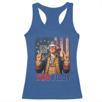 Two Fiddy George Washington Peace Signs Racerback Tank Top Funny Semiquincentennial Hip Hop Style President