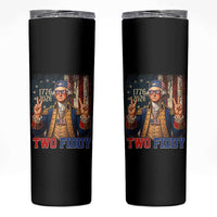 Two Fiddy George Washington Peace Signs Skinny Tumbler Funny Semiquincentennial Hip Hop Style President
