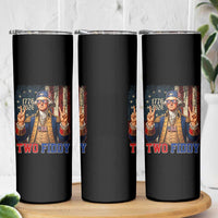 Two Fiddy George Washington Peace Signs Skinny Tumbler Funny Semiquincentennial Hip Hop Style President