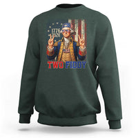 Two Fiddy George Washington Peace Signs Sweatshirt Funny Semiquincentennial Hip Hop Style President