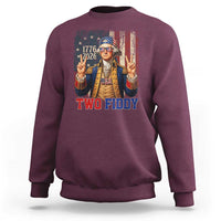 Two Fiddy George Washington Peace Signs Sweatshirt Funny Semiquincentennial Hip Hop Style President