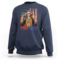 Two Fiddy George Washington Peace Signs Sweatshirt Funny Semiquincentennial Hip Hop Style President