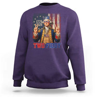 Two Fiddy George Washington Peace Signs Sweatshirt Funny Semiquincentennial Hip Hop Style President