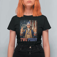Two Fiddy George Washington Peace Signs T Shirt For Women Funny Semiquincentennial Hip Hop Style President