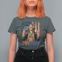 Two Fiddy George Washington Peace Signs T Shirt For Women Funny Semiquincentennial Hip Hop Style President