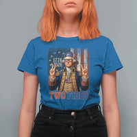 Two Fiddy George Washington Peace Signs T Shirt For Women Funny Semiquincentennial Hip Hop Style President