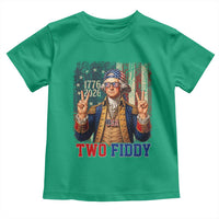Two Fiddy George Washington Peace Signs Toddler T Shirt Funny Semiquincentennial Hip Hop Style President