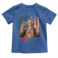Two Fiddy George Washington Peace Signs Toddler T Shirt Funny Semiquincentennial Hip Hop Style President