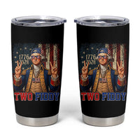 Two Fiddy George Washington Peace Signs Tumbler Cup Funny Semiquincentennial Hip Hop Style President