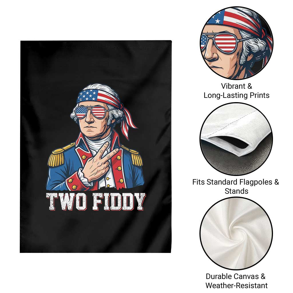 Two Fiddy George Washington Bandana Garden Flag Funny Cool Sunglasses American Flag Headband Peace Sign Patriotic