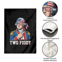 Two Fiddy George Washington Bandana Garden Flag Funny Cool Sunglasses American Flag Headband Peace Sign Patriotic