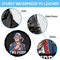 Two Fiddy George Washington Bandana Spare Tire Cover Funny Cool Sunglasses American Flag Headband Peace Sign Patriotic