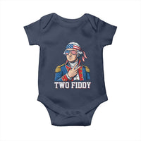 Two Fiddy George Washington Bandana Baby Onesie Funny Cool Sunglasses American Flag Headband Peace Sign Patriotic
