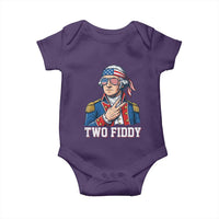 Two Fiddy George Washington Bandana Baby Onesie Funny Cool Sunglasses American Flag Headband Peace Sign Patriotic
