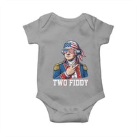 Two Fiddy George Washington Bandana Baby Onesie Funny Cool Sunglasses American Flag Headband Peace Sign Patriotic