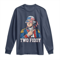 Two Fiddy George Washington Bandana Long Sleeve Shirt Funny Cool Sunglasses American Flag Headband Peace Sign Patriotic