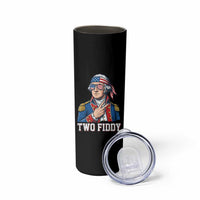 Two Fiddy George Washington Bandana Skinny Tumbler Funny Cool Sunglasses American Flag Headband Peace Sign Patriotic