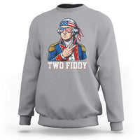 Two Fiddy George Washington Bandana Sweatshirt Funny Cool Sunglasses American Flag Headband Peace Sign Patriotic