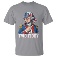 Two Fiddy George Washington Bandana T Shirt Funny Cool Sunglasses American Flag Headband Peace Sign Patriotic