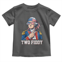 Two Fiddy George Washington Bandana Toddler T Shirt Funny Cool Sunglasses American Flag Headband Peace Sign Patriotic