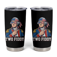 Two Fiddy George Washington Bandana Tumbler Cup Funny Cool Sunglasses American Flag Headband Peace Sign Patriotic