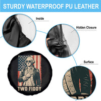 Two Fiddy Vintage George Washington Spare Tire Cover Funny Sunglasses Peace Sign Retro American Flag Semiquincentennial