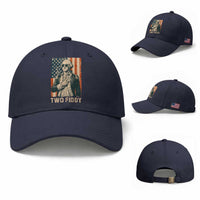 Two Fiddy Vintage George Washington Baseball Cap Funny Sunglasses Peace Sign Retro American Flag Semiquincentennial
