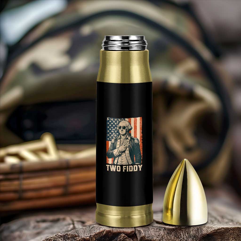Two Fiddy Vintage George Washington Bullet Tumbler Funny Sunglasses Peace Sign Retro American Flag Semiquincentennial