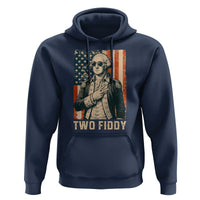 Two Fiddy Vintage George Washington Hoodie Funny Sunglasses Peace Sign Retro American Flag Semiquincentennial