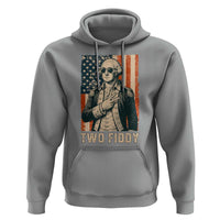 Two Fiddy Vintage George Washington Hoodie Funny Sunglasses Peace Sign Retro American Flag Semiquincentennial
