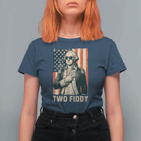 Two Fiddy Vintage George Washington T Shirt For Women Funny Sunglasses Peace Sign Retro American Flag Semiquincentennial