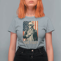 Two Fiddy Vintage George Washington T Shirt For Women Funny Sunglasses Peace Sign Retro American Flag Semiquincentennial
