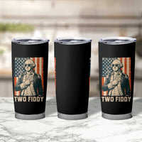 Two Fiddy Vintage George Washington Tumbler Cup Funny Sunglasses Peace Sign Retro American Flag Semiquincentennial