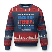 Back It Up Terry Put It In Reverse Oh Lawd Ugly Christmas Sweater Funny 4th of July Fireworks Patriotic