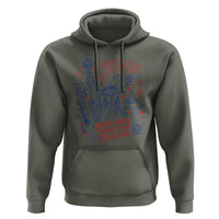 Pledge Allegiance To Your Hands Team Vibes Hoodie Statue of Liberty Doodle Americana Graphic