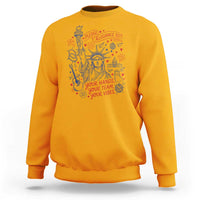 Pledge Allegiance To Your Hands Team Vibes Sweatshirt Statue of Liberty Doodle Americana Graphic