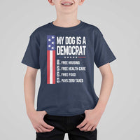 My Dog Is A Democrat Funny Conservative Humor T Shirt For Kid Dog Owner Joke Political Satire
