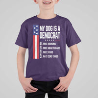 My Dog Is A Democrat Funny Conservative Humor T Shirt For Kid Dog Owner Joke Political Satire