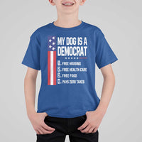 My Dog Is A Democrat Funny Conservative Humor T Shirt For Kid Dog Owner Joke Political Satire