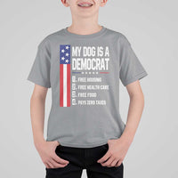 My Dog Is A Democrat Funny Conservative Humor T Shirt For Kid Dog Owner Joke Political Satire