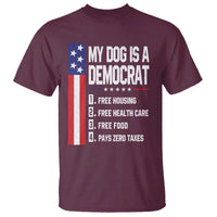 My Dog Is A Democrat Funny Conservative Humor T Shirt Dog Owner Joke Political Satire