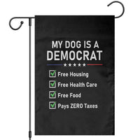 My Dog Is A Democrat Satirical Checklist Garden Flag Funny Conservative Humor Dog Owner Gifts