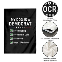 My Dog Is A Democrat Satirical Checklist Garden Flag Funny Conservative Humor Dog Owner Gifts