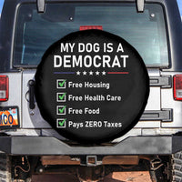 My Dog Is A Democrat Satirical Checklist Spare Tire Cover Funny Conservative Humor Dog Owner Gifts
