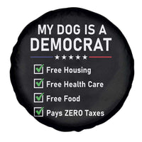 My Dog Is A Democrat Satirical Checklist Spare Tire Cover Funny Conservative Humor Dog Owner Gifts